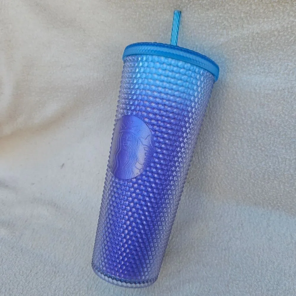 Starbucks Purple and Blue Studded Ombre Tumbler 24oz